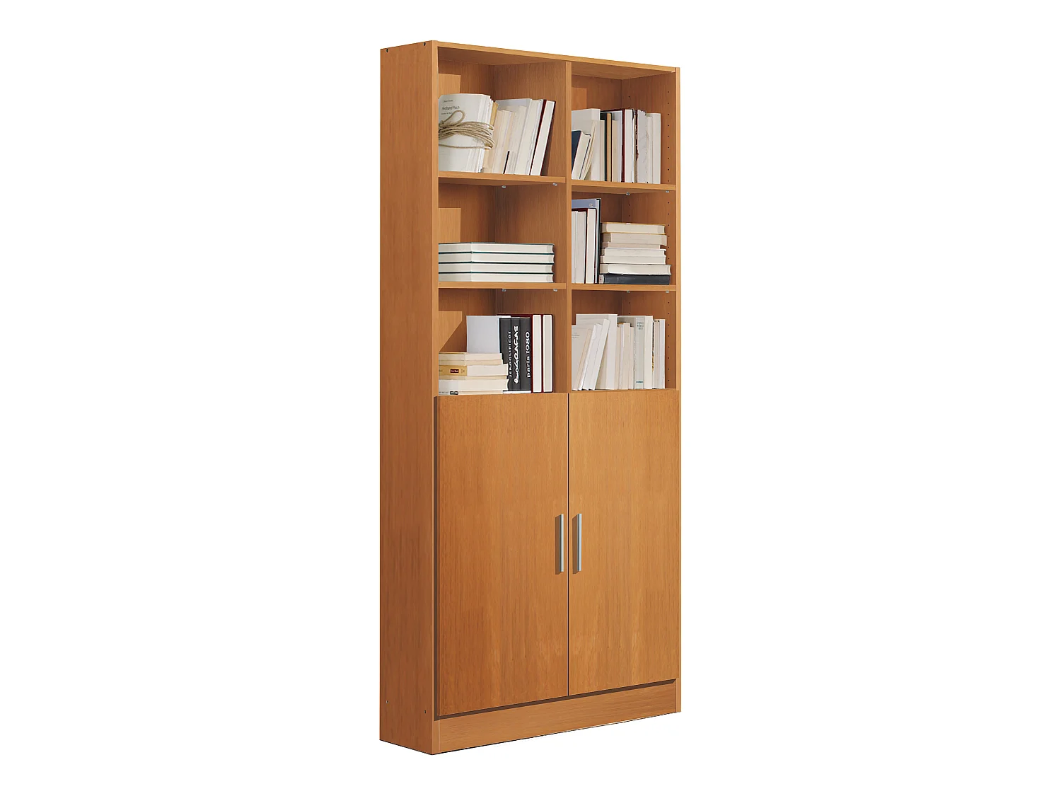 Etagère / bibliothèque coloris Merisier - longueur 82 x profondeur 35 x hauteur 186 cm