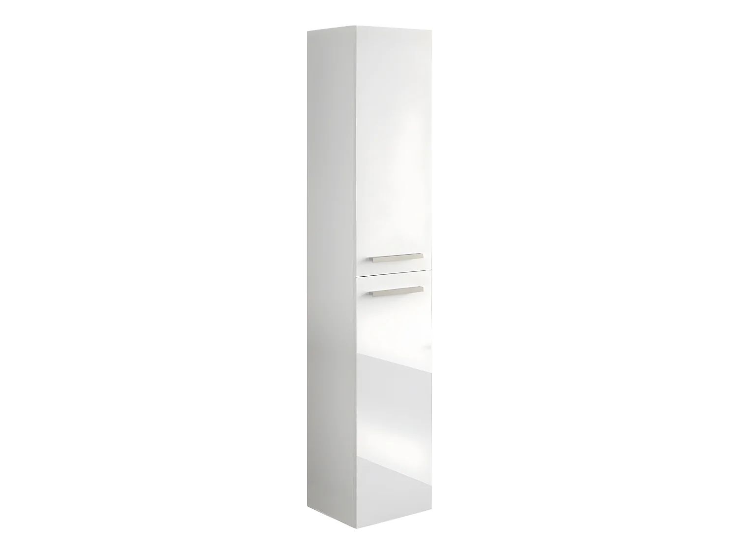 Colonne Salle de bain suspendue avec 2 portes coloris blanc laqué - 150 x 30 x 25 cm