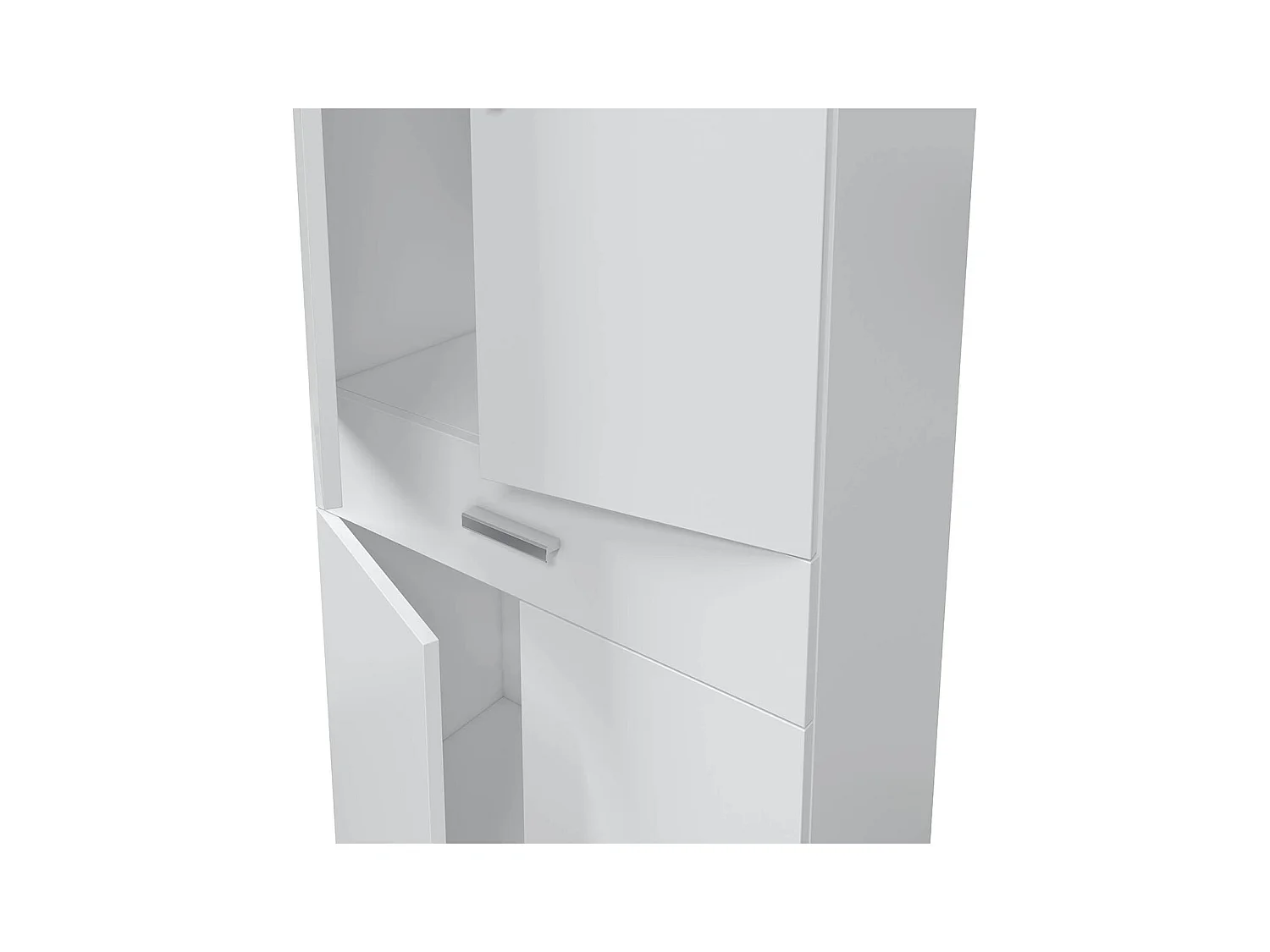 Colonne salle de bain avec 4 Portes coloris blanc brillant - 182 x 60 x 29 cm