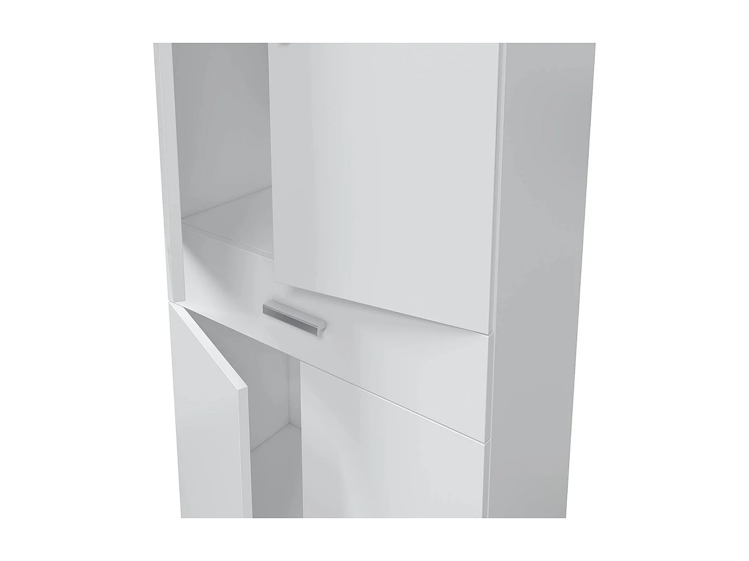 Colonne salle de bain avec 4 Portes coloris blanc brillant - 182 x 60 x 29 cm