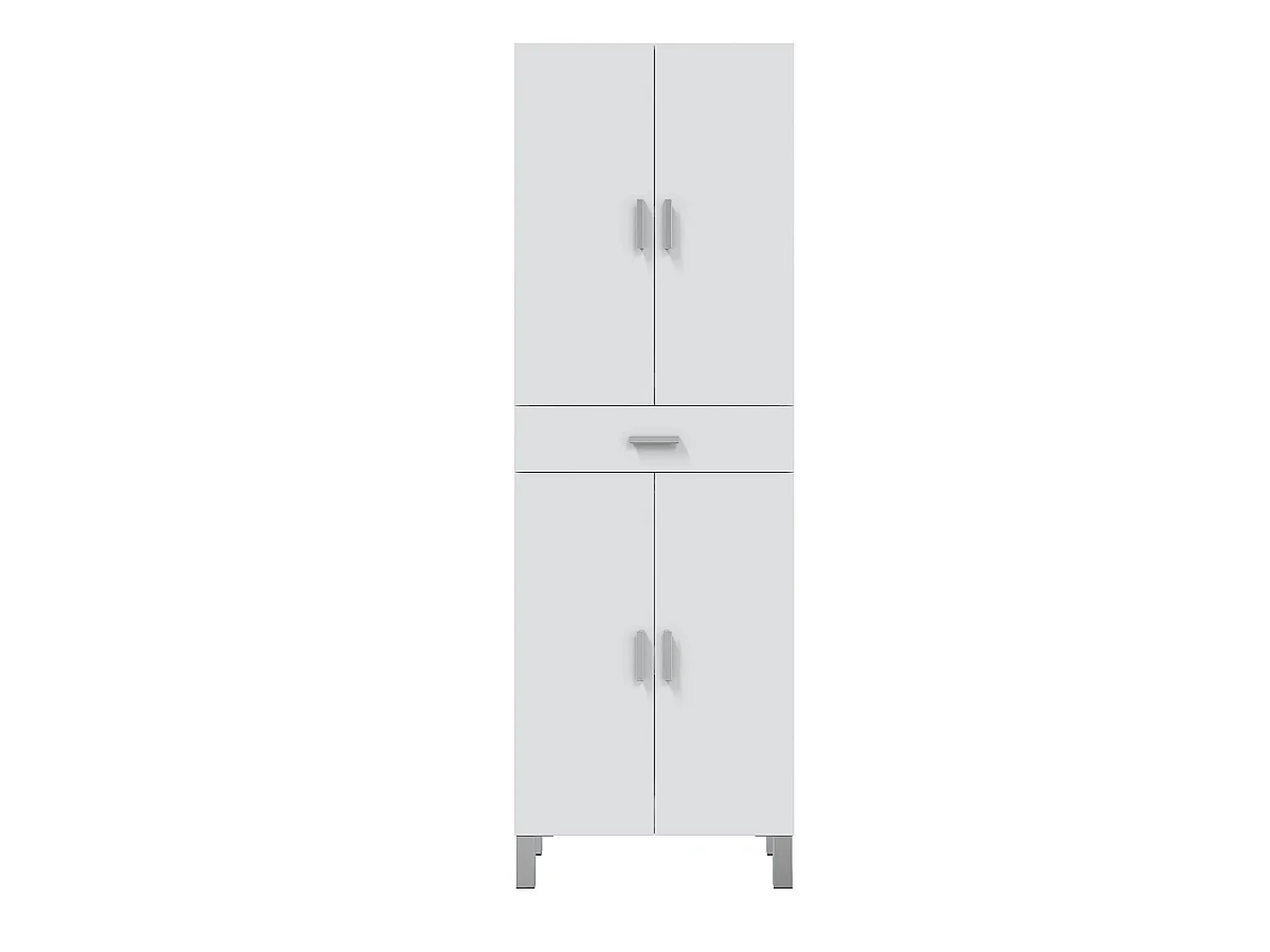 Colonne salle de bain avec 4 Portes coloris blanc brillant - 182 x 60 x 29 cm