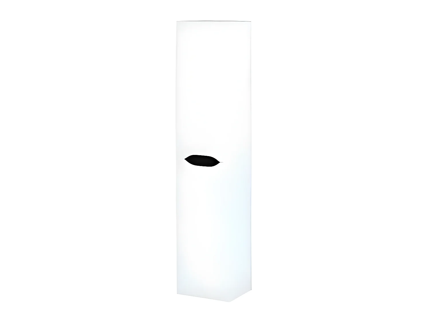 Colonne Meuble salle de bain en mélamine laqué blanc brillant - Longueur 30 x profondeur 27 x Hauteur 140 cm