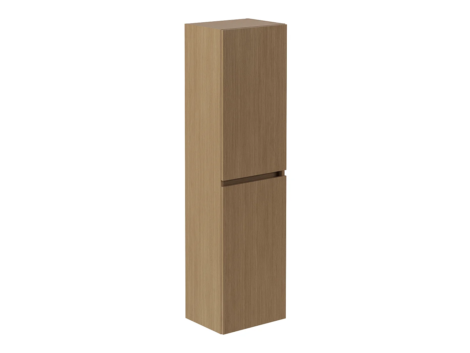 Colonne de salle de bain en mélamine coloris placage chêne - Longueur 40 x profondeur 31 x Hauteur 150 cm