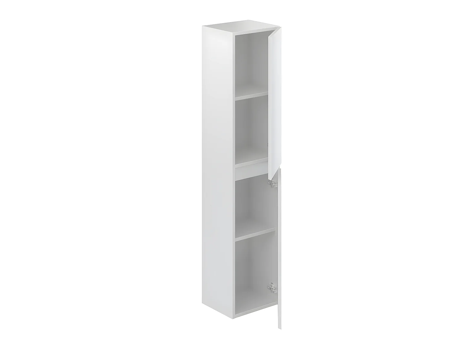 Colonne de salle de bain en mélamine coloris blanc - Longueur 30 x profondeur 27 x Hauteur 140 cm