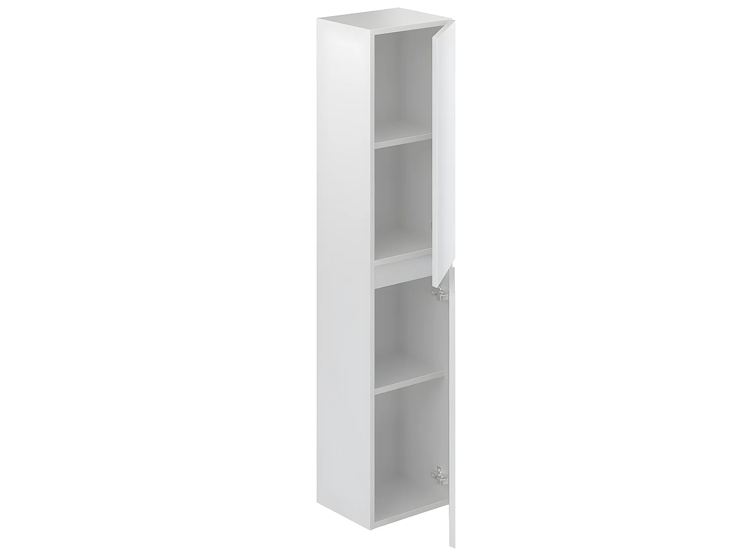 Colonne de salle de bain en mélamine coloris blanc - Longueur 30 x profondeur 27 x Hauteur 140 cm