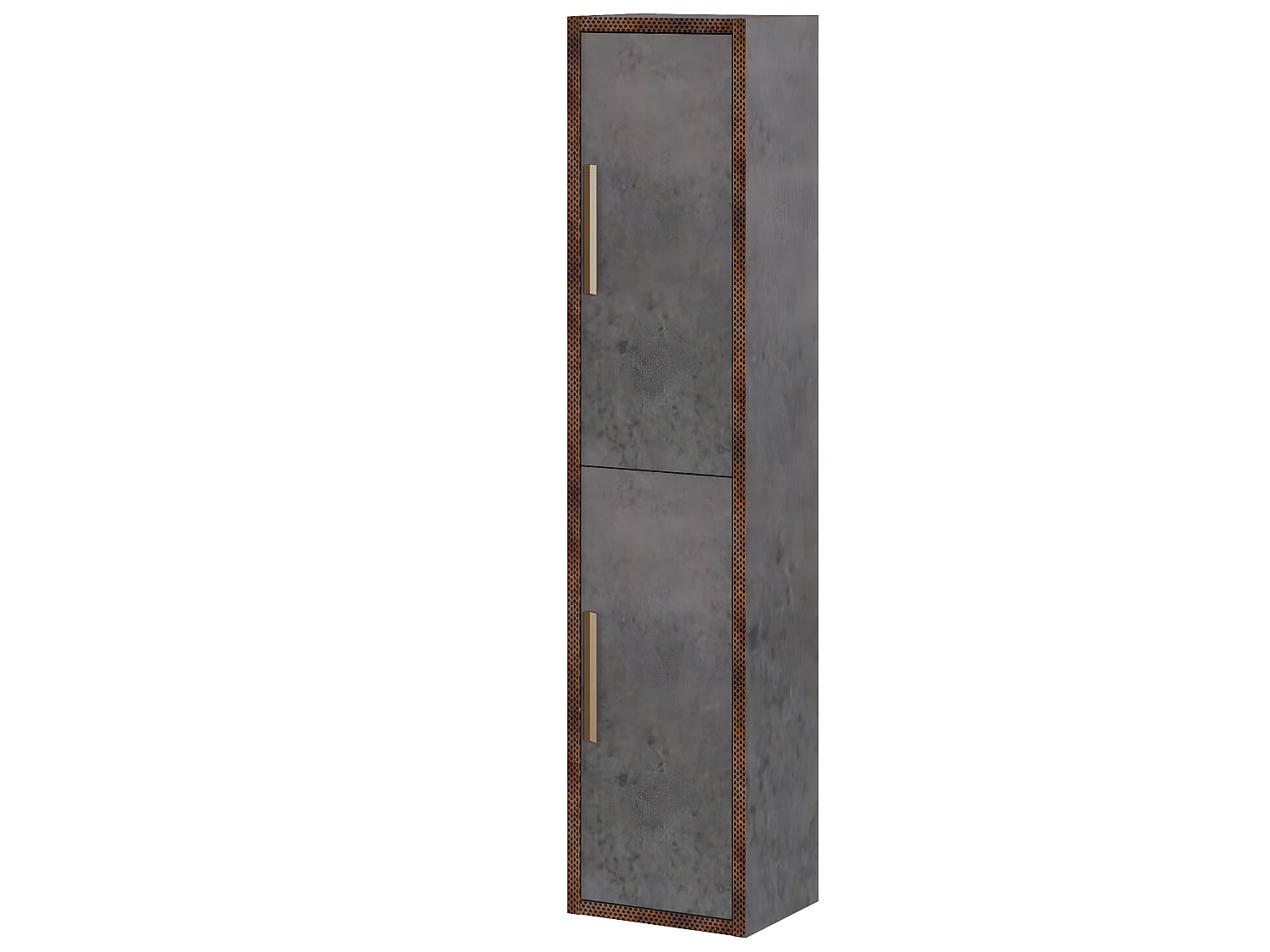 Colonne de salle de bain en mélaminé coloris gris - Longueur 31 x profondeur 25 x Hauteur 140 cm