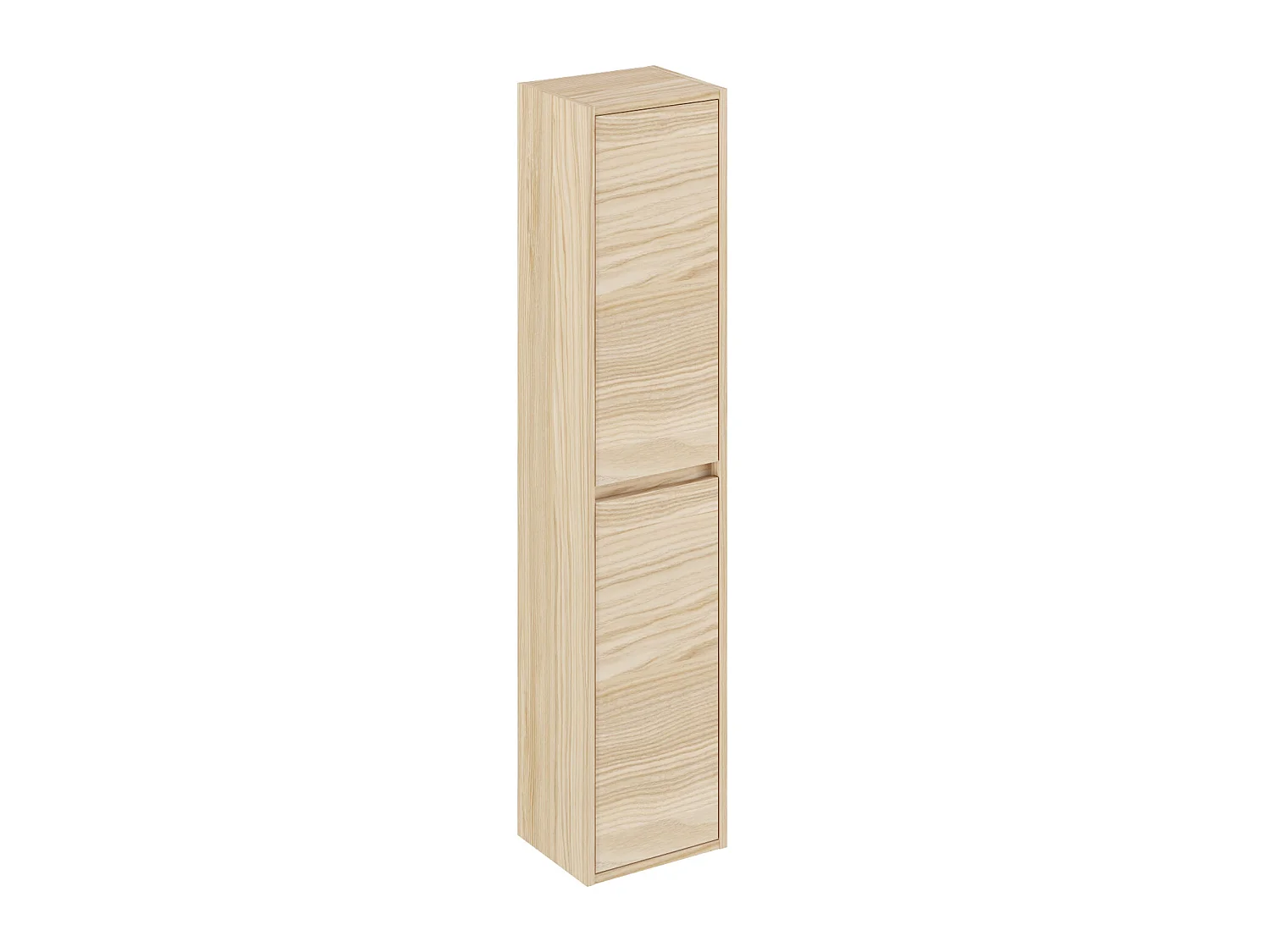 Colonne de salle de bain en mélamine coloris placage naturel orme - Longueur 30 x profondeur 25 x Hauteur 140 cm