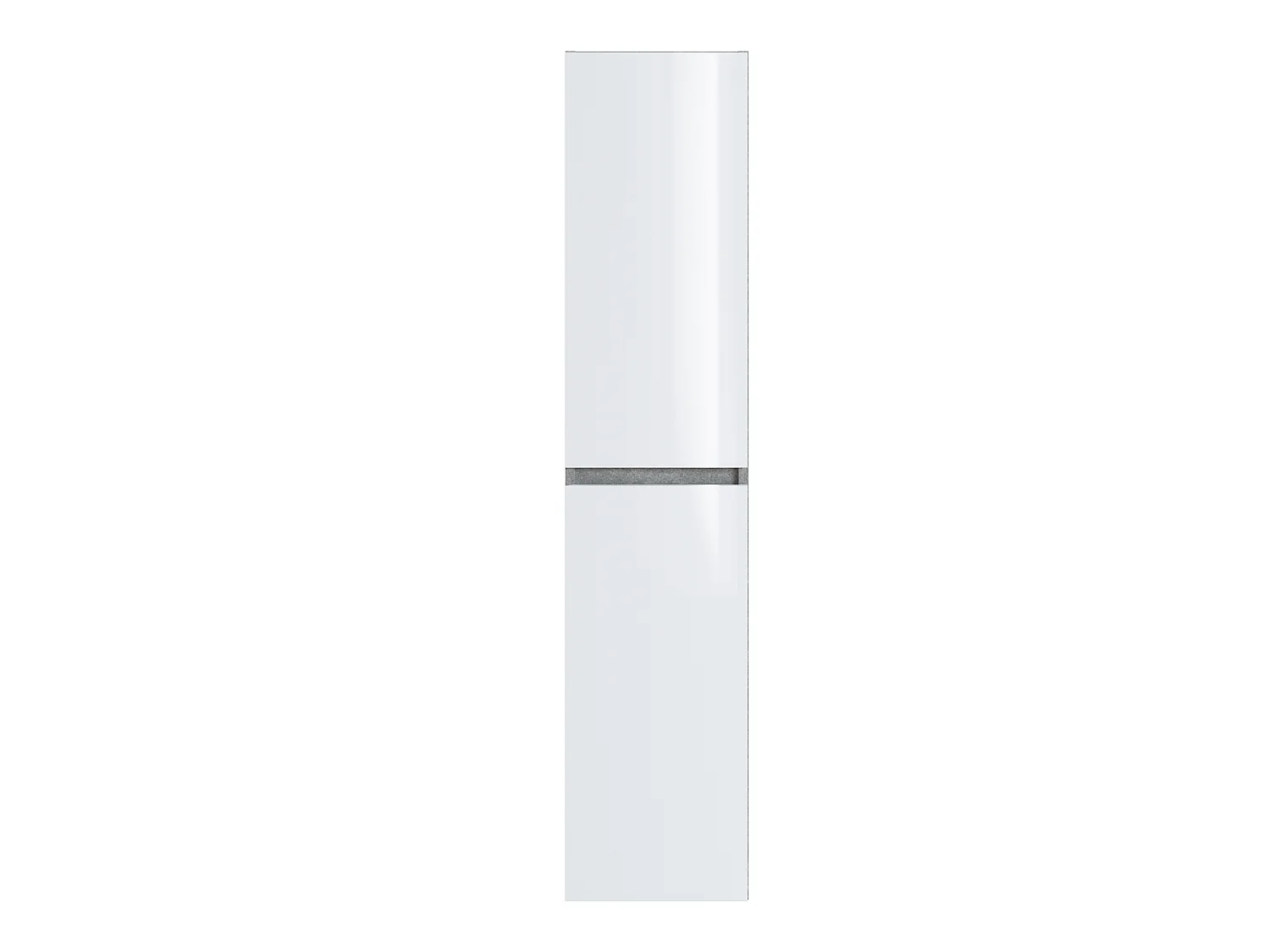 Colonne de salle de bain en mélamine coloris béton / blanc - Longueur 30 x profondeur 27 x Hauteur 140 cm