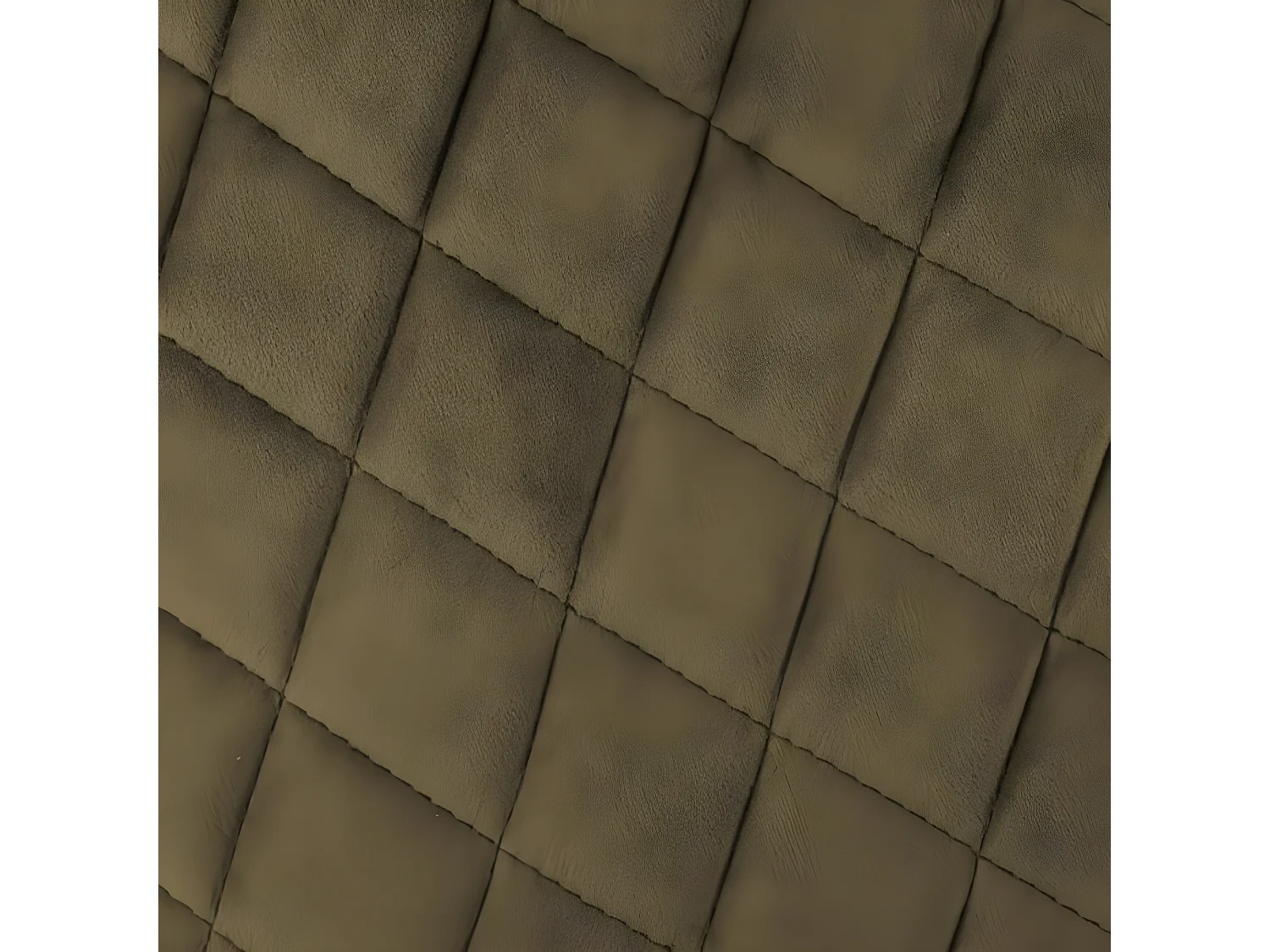 Lot de 2 fauteuils coloris vert kaki en velours / métal - Longueur 56 x Profondeur 56 x Hauteur 76 cm