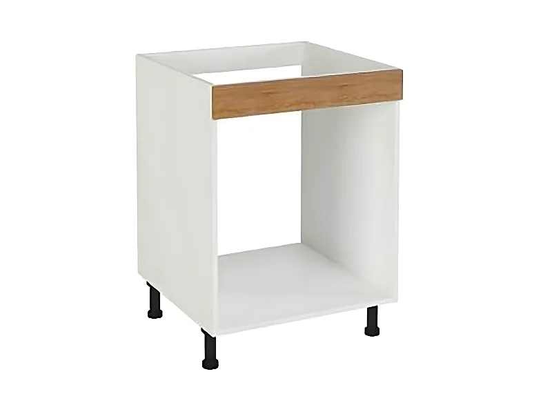 Meuble bas de cuisine pour four coloris chêne cortez - Hauteur 85 x Longueur 60 x profondeur 58 cm