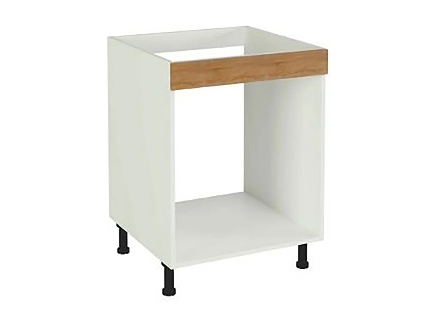 Meuble bas de cuisine pour four coloris chêne cortez - Hauteur 85 x Longueur 60 x profondeur 58 cm