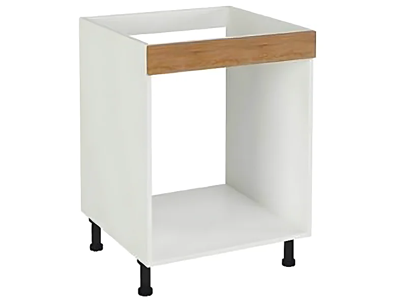 Meuble bas de cuisine pour four coloris chêne cortez - Hauteur 85 x Longueur 60 x profondeur 58 cm
