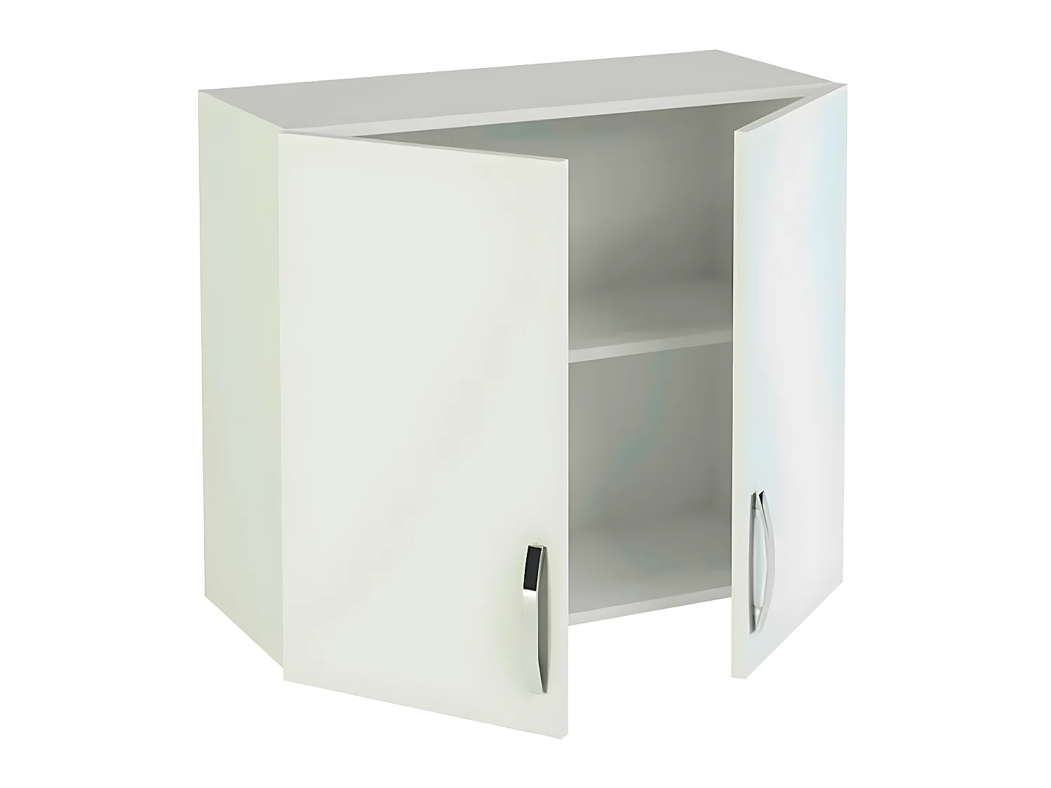Meuble haut de cuisine 2 portes coloris blanc - Hauteur 70 x Longueur 80 x profondeur 35 cm