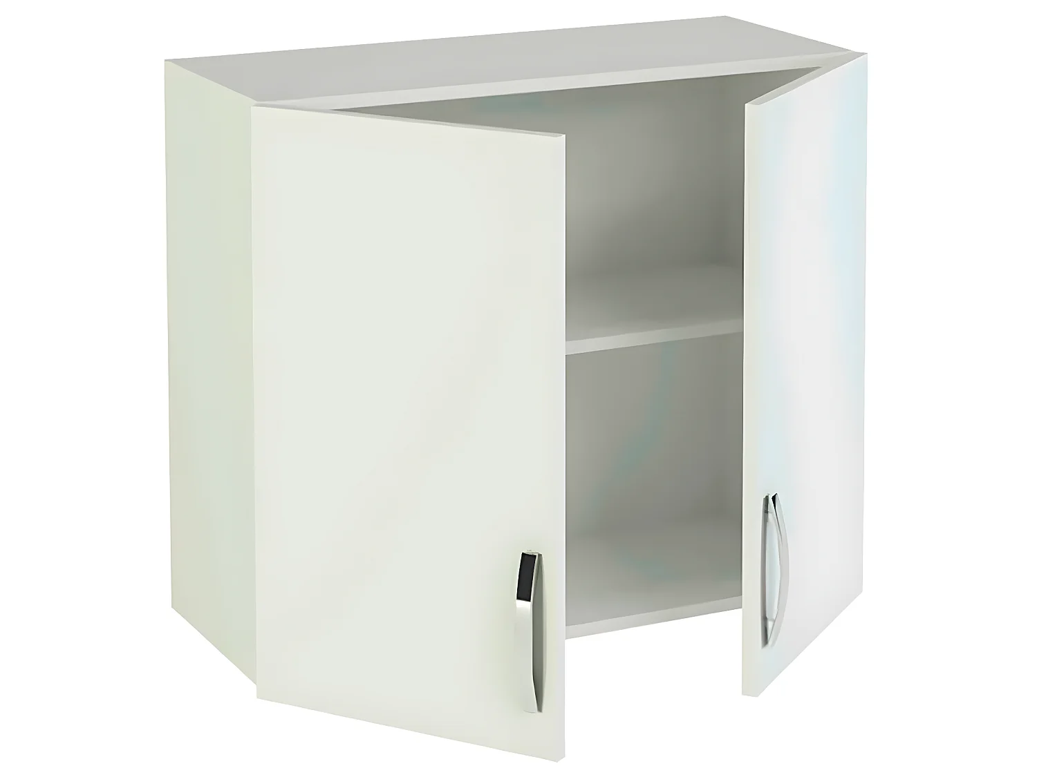 Meuble haut de cuisine 2 portes coloris blanc - Hauteur 70 x Longueur 80 x profondeur 35 cm