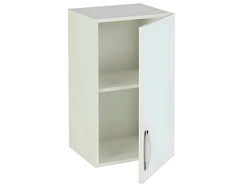 Meuble haut de cuisine 1 porte coloris blanc - Hauteur 70 x Longueur 40 x profondeur 35 cm