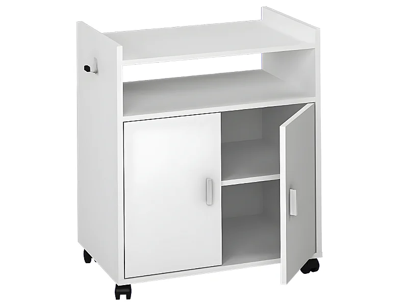 Meuble de cuisine / Meuble polyvalent coloris blanc - Hauteur 79.5 x Longueur 60 x Profondeur 40 cm