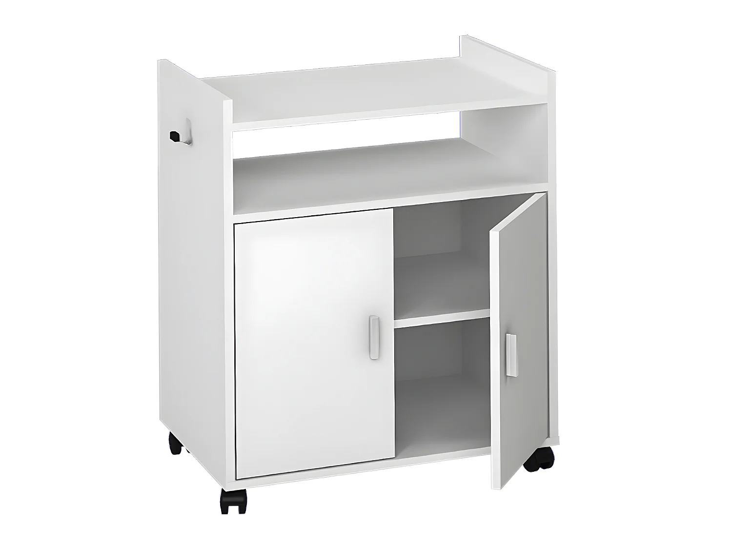 Meuble de cuisine / Meuble polyvalent coloris blanc - Hauteur 79.5 x Longueur 60 x Profondeur 40 cm