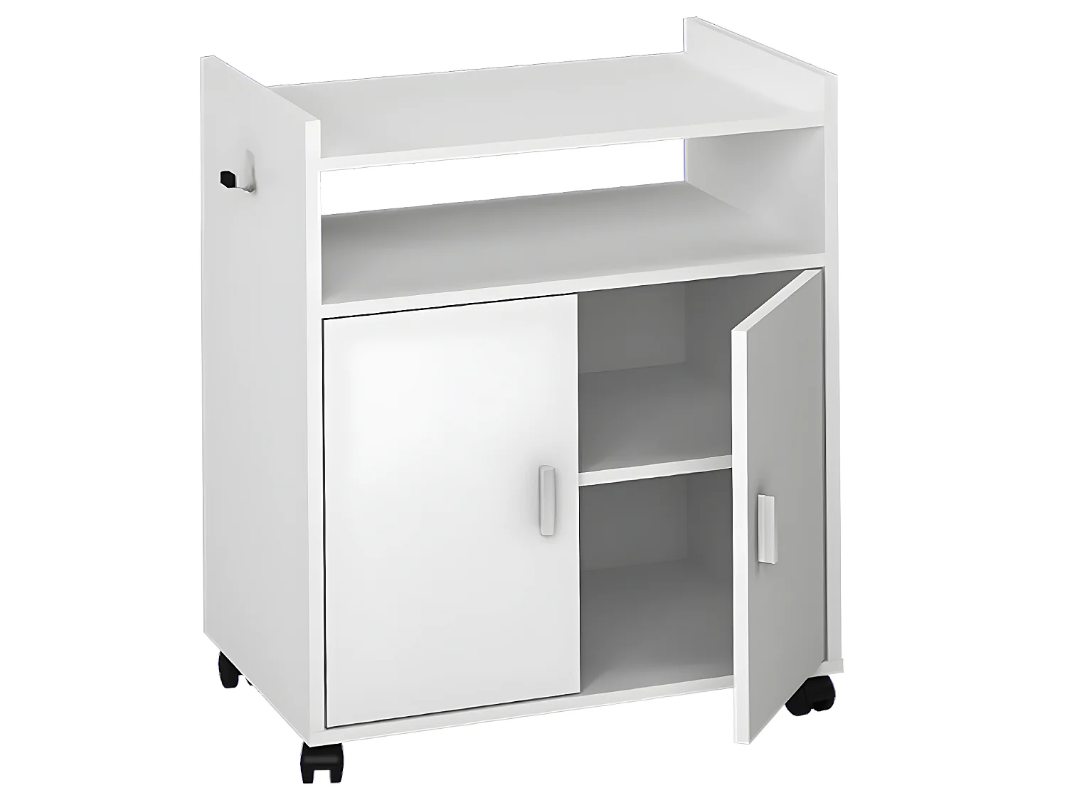 Meuble de cuisine / Meuble polyvalent coloris blanc - Hauteur 79.5 x Longueur 60 x Profondeur 40 cm