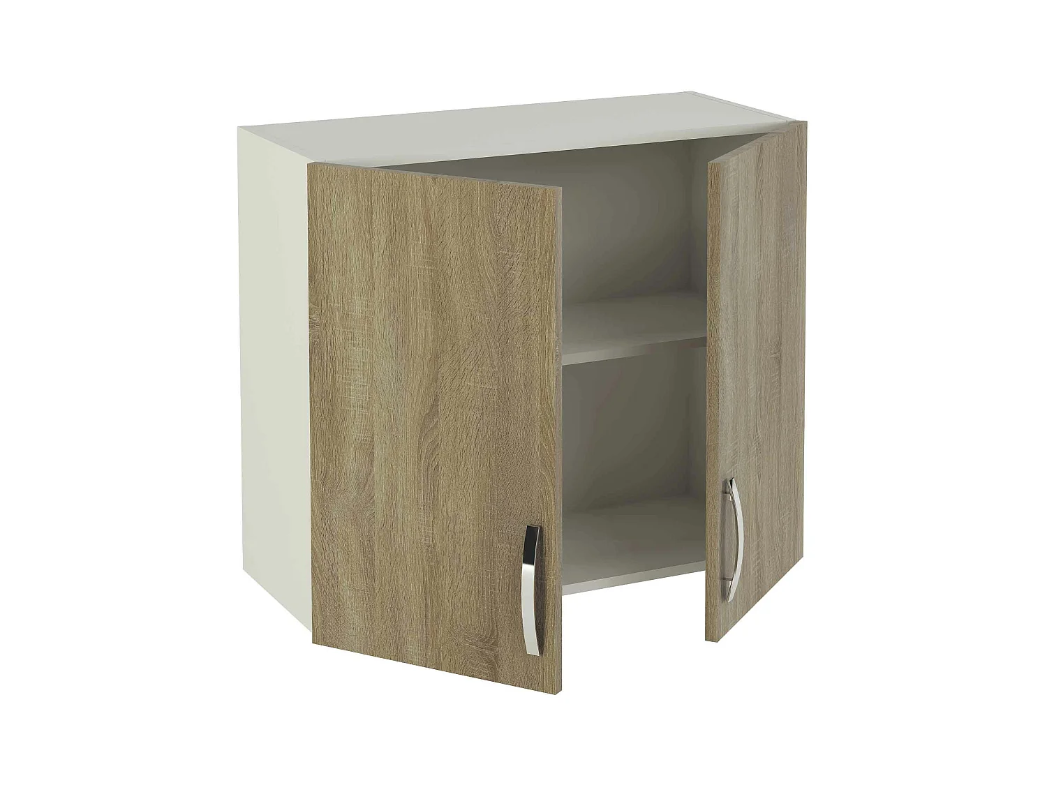 Meuble haut de cuisine 2 portes coloris chêne cortez - Hauteur 70 x Longueur 80 x profondeur 35 cm
