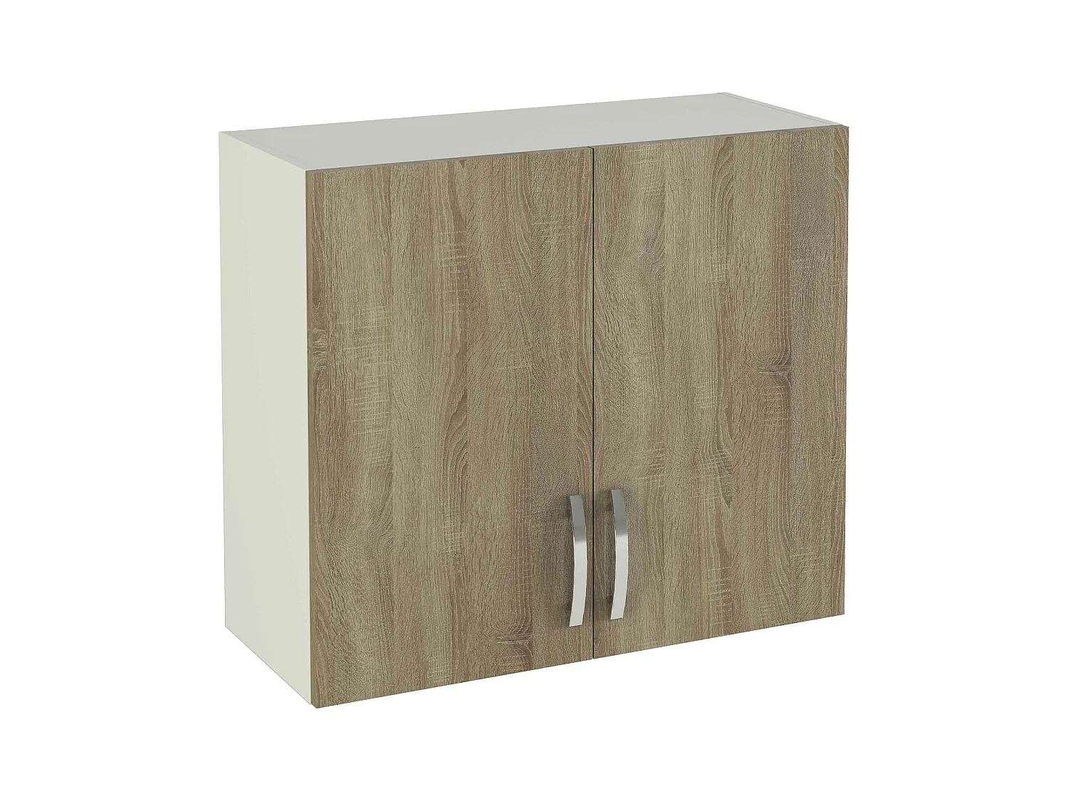 Meuble haut de cuisine 2 portes coloris chêne cortez - Hauteur 70 x Longueur 80 x profondeur 35 cm