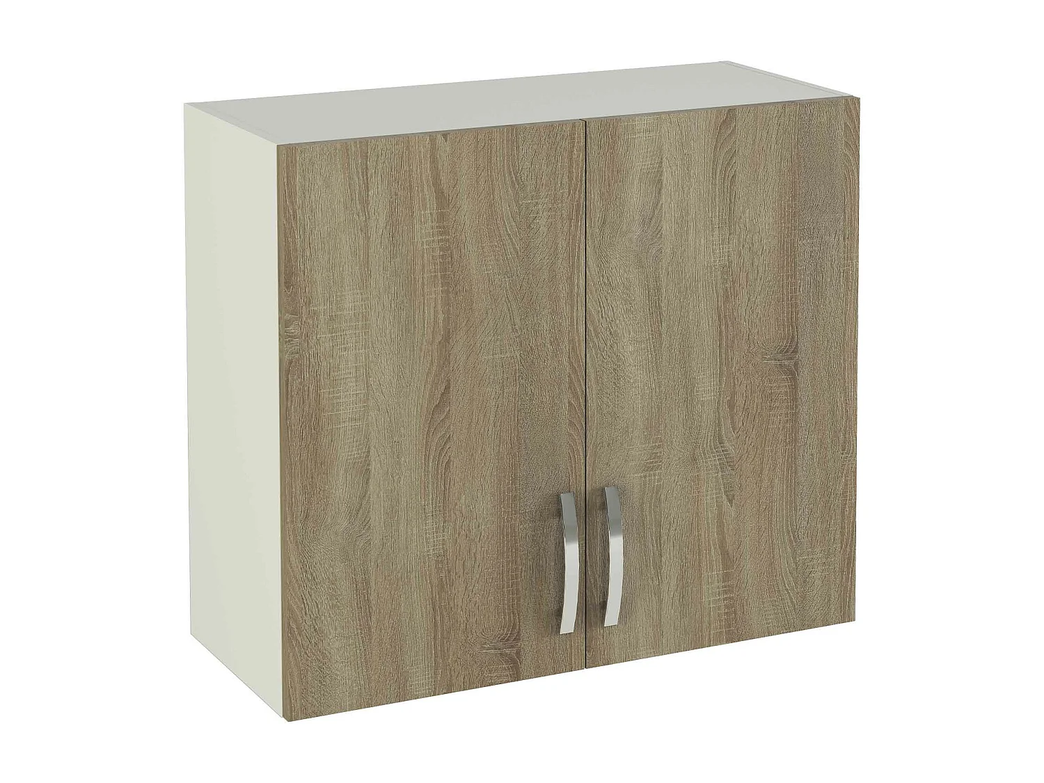 Meuble haut de cuisine 2 portes coloris chêne cortez - Hauteur 70 x Longueur 80 x profondeur 35 cm