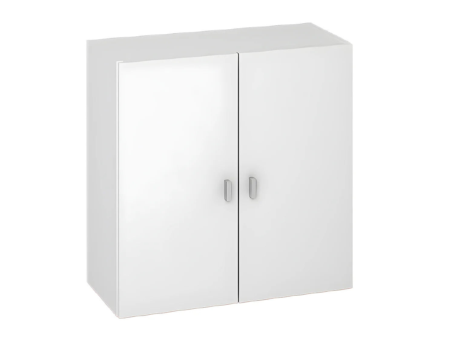 Meuble Haut Polyvalent Coloris Blanc - Hauteur 60 x Longueur 60 x Profondeur 26,5 cm
