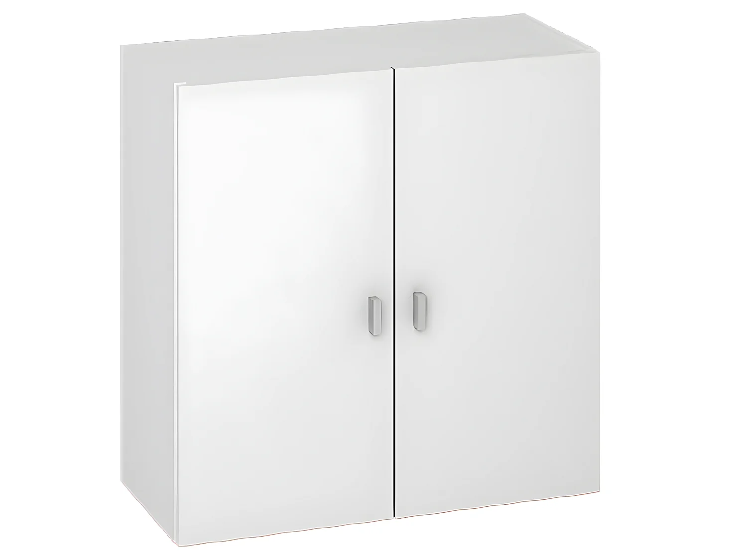 Meuble Haut Polyvalent Coloris Blanc - Hauteur 60 x Longueur 60 x Profondeur 26,5 cm
