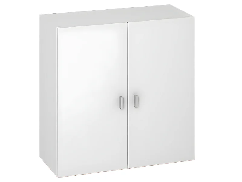 Meuble Haut Polyvalent Coloris Blanc - Hauteur 60 x Longueur 60 x Profondeur 26,5 cm