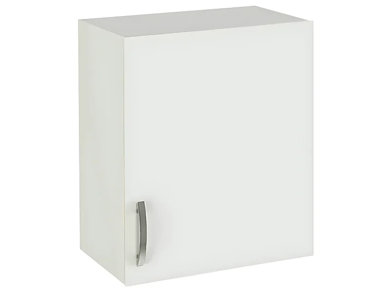 Meuble haut de cuisine 1 porte coloris blanc - Hauteur 70 x Longueur 60 x profondeur 35 cm