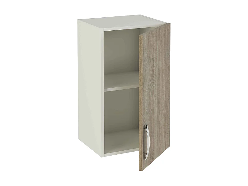 Meuble haut de cuisine 1 porte coloris chêne cortez - Hauteur 70 x Longueur 40 x profondeur 33 cm