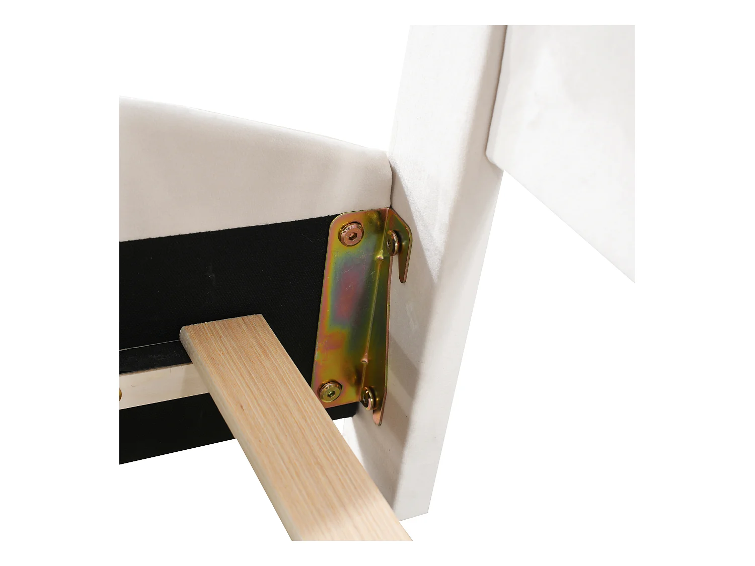 Lit enfant tapissé forme ours, velours gris, confortable et ludique (210x90x103 cm)