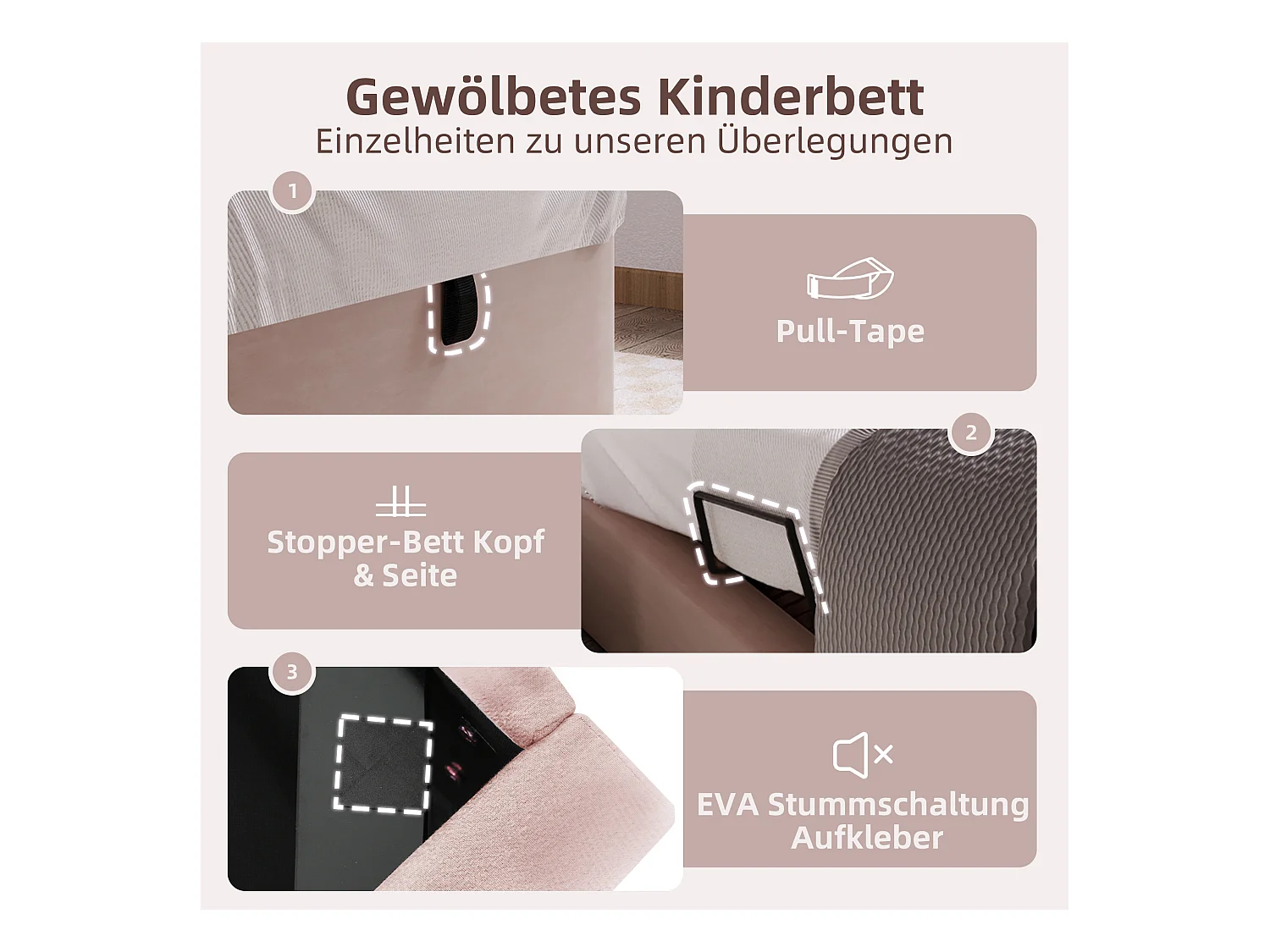 Kinderbed 90x200, Eenpersoonsbed met kosmisch patroon, roze PU voor jongens en meisjes (zonder matras)