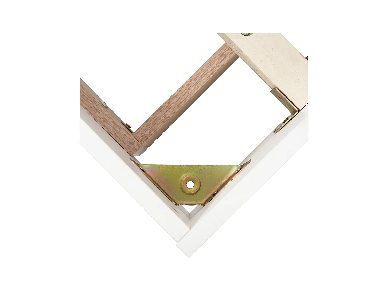 Lit double flottant avec tête de lit, sommier en bois, Sonoma chêne et blanc (205x184x90.5cm)