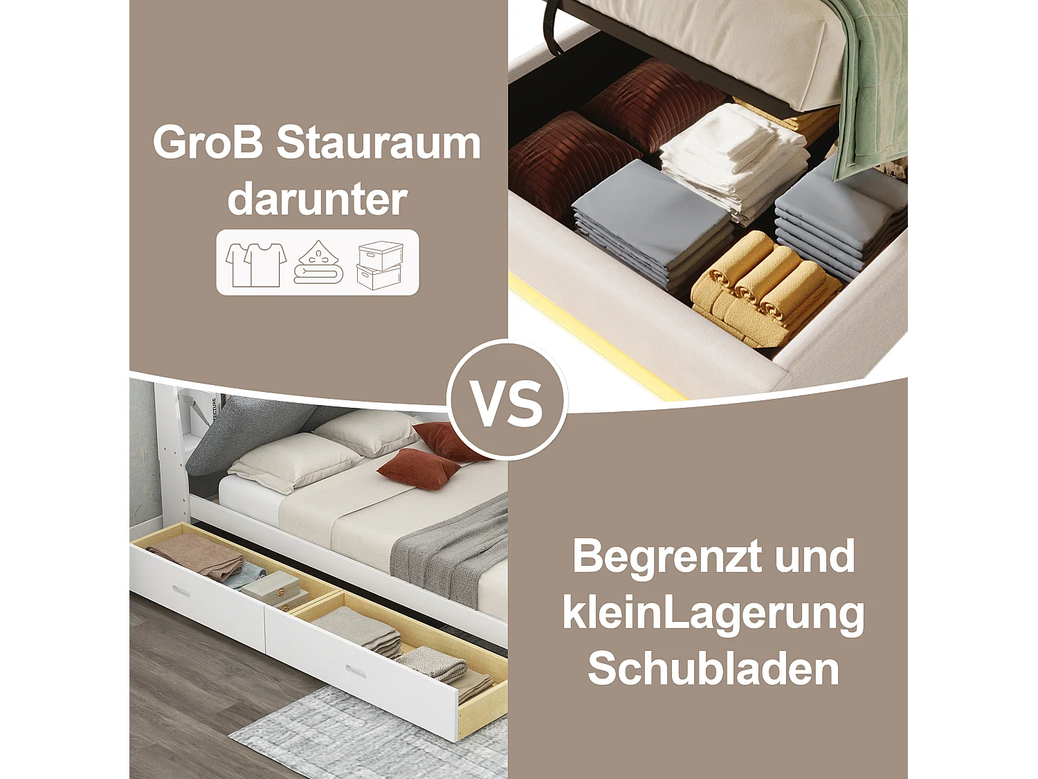 Lit tapissier 90 x 200 cm, avec LED télécommandée, USB et Type-C, petites poches de rangement, sans tête de lit, fonction de stockage hydraulique (203x91.5x32 cm)