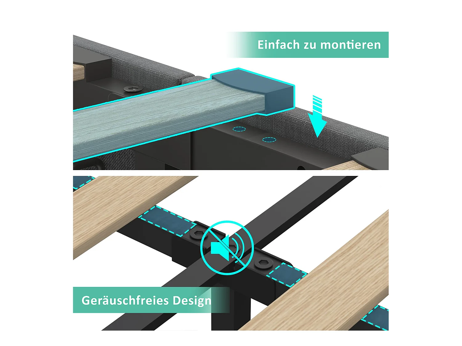 Lit avec LED 360° et rangement hydraulique, tête de lit avec USB Type-C, lin gris, 140x200 cm (220x154x104 cm)