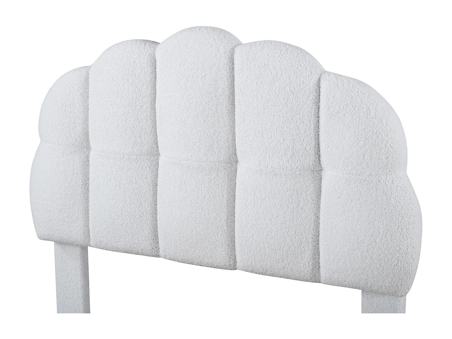 Lit individuel 90x200 cm, avec tête de lit rembourrée, 2 tiroirs et espace de rangement, velours, blanc (205x98x99 cm)