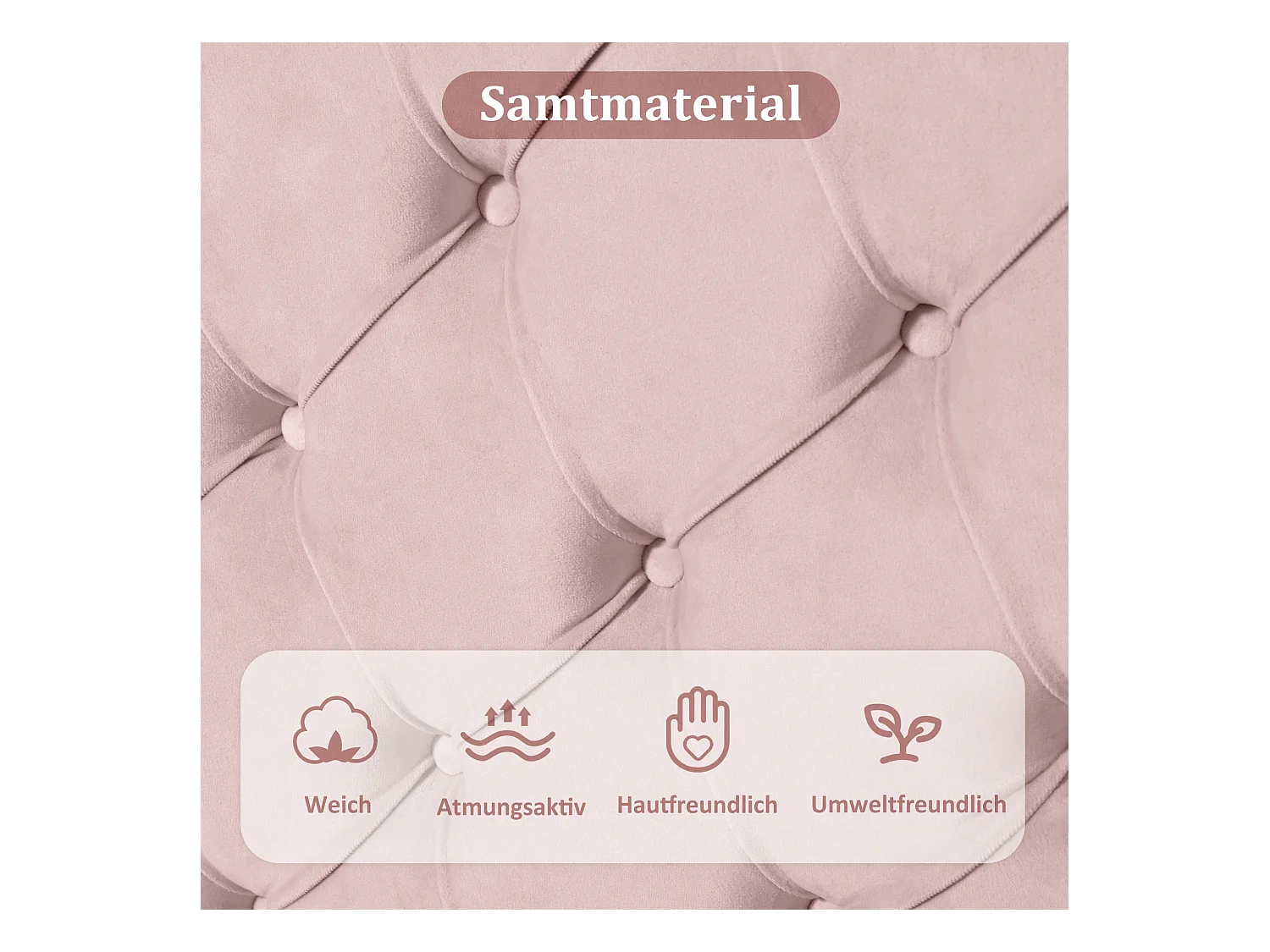 Lit capitonné 140\190 avec sommier à lattes et tête de lit réglable, pour adultes et adolescents, velours, rose (140x190 cm)