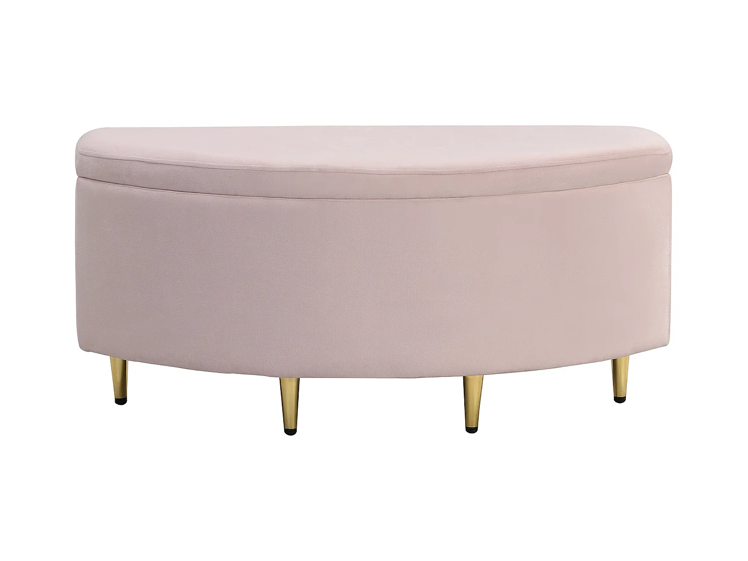 Panca contenitore in velluto con contenitore e gambe in metallo, ideale per ingresso, soggiorno o camera da letto, rosa (90x40x42 cm)