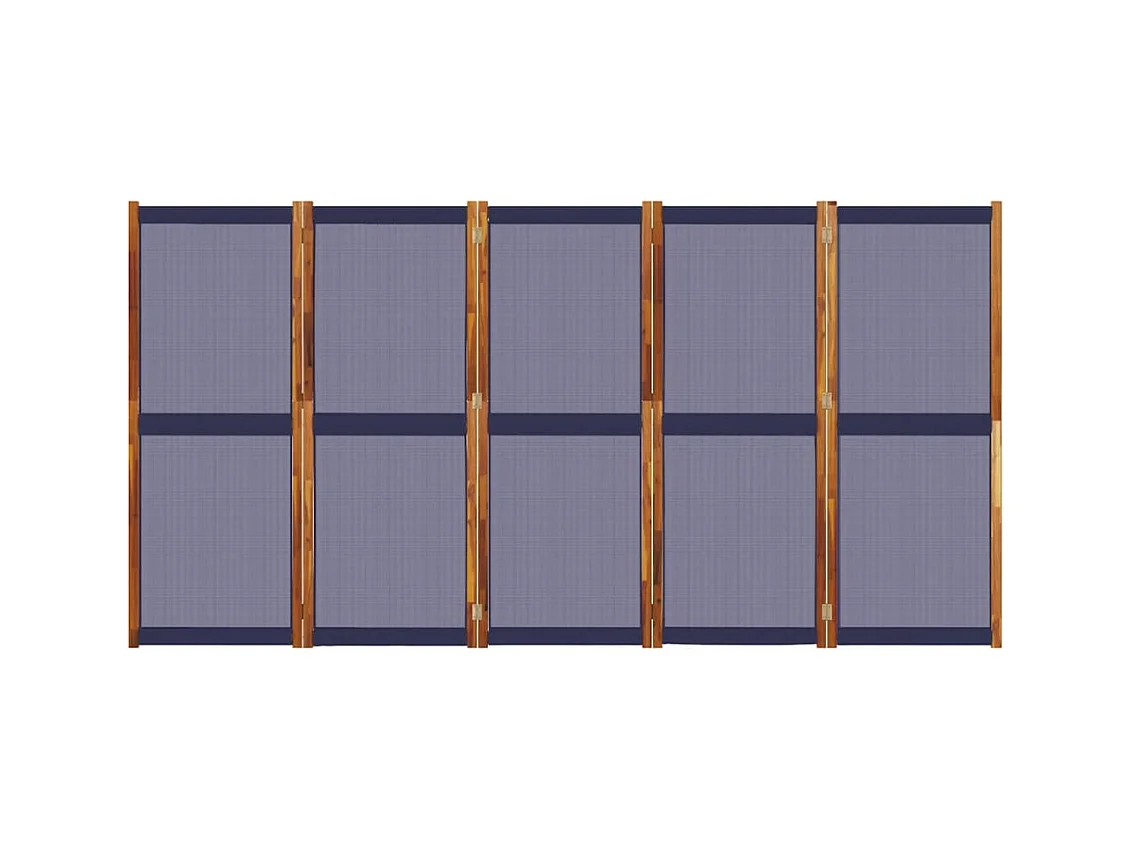 Mampara divisoria de 5 paneles azul oscuro 350x180 cm