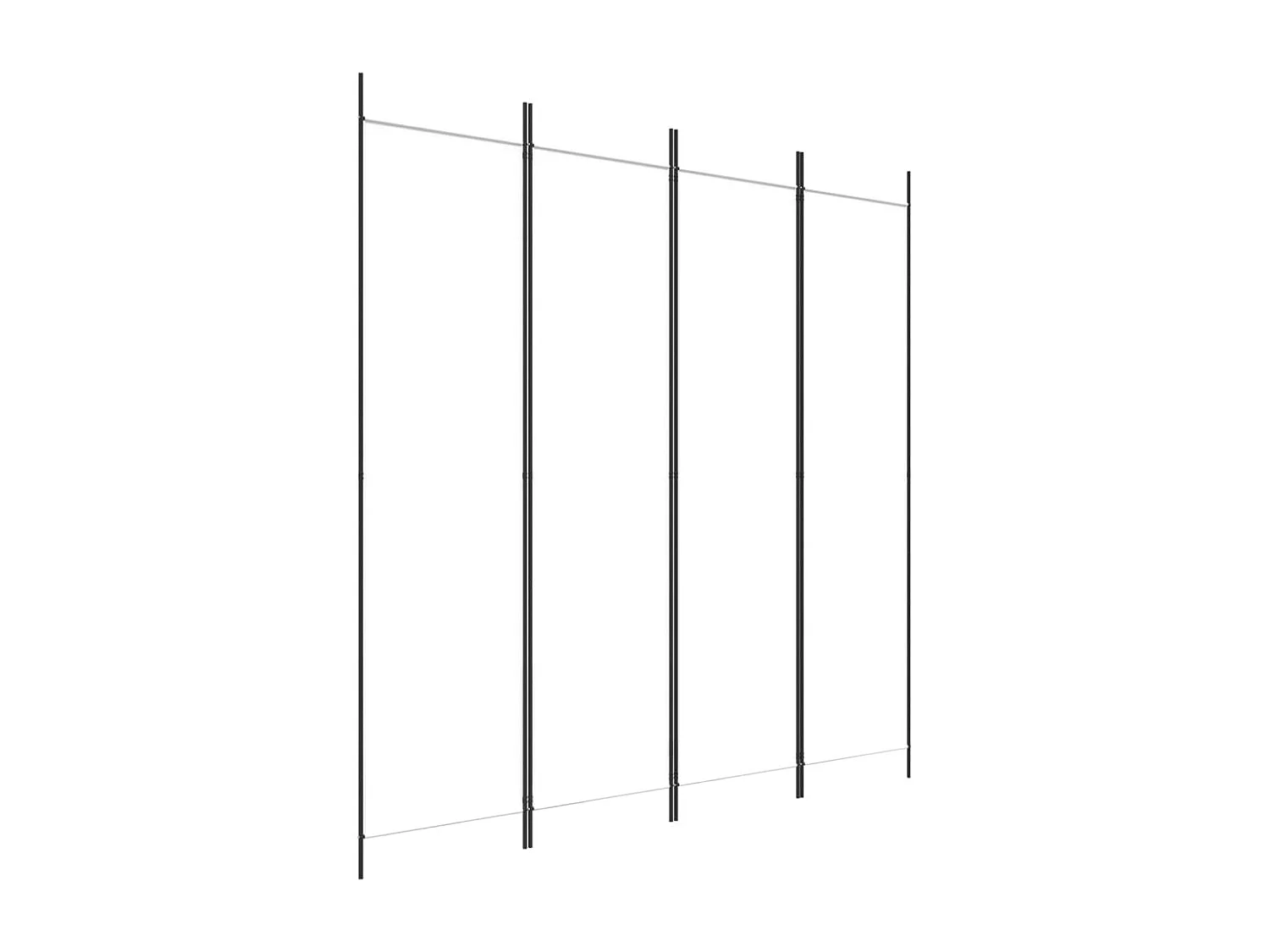 Parete divisoria a 4 pannelli Bianco 200x200 cm Tessuto