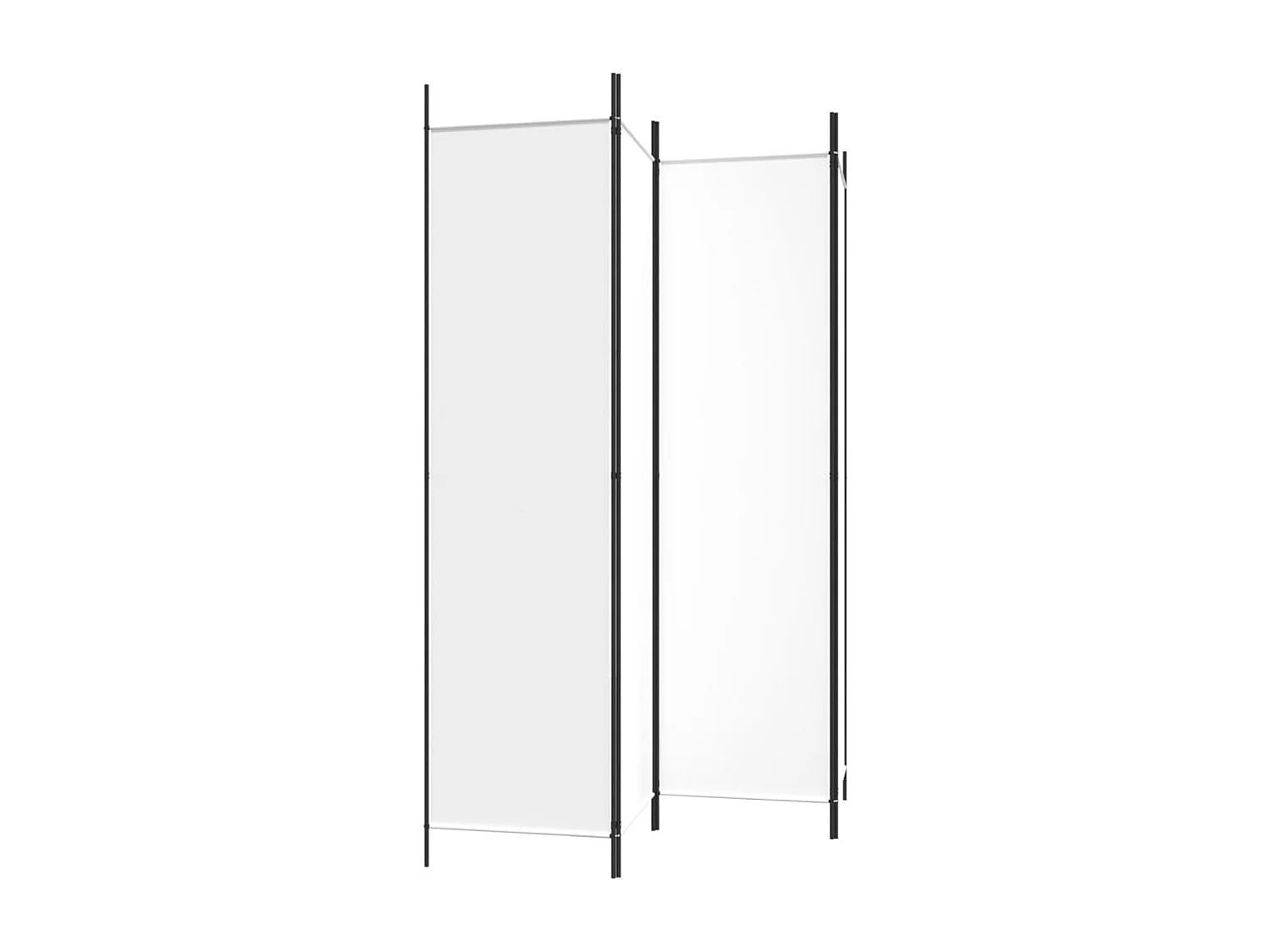 Parete divisoria a 4 pannelli Bianco 200x200 cm Tessuto