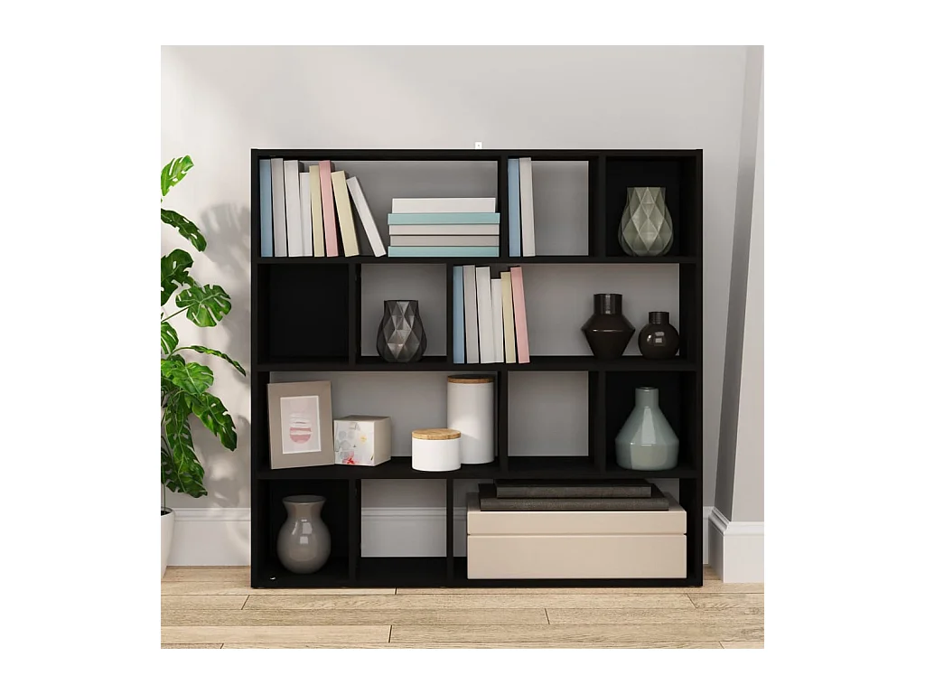 Boekenkast/Scheidingswand Zwart 105x24x102 cm