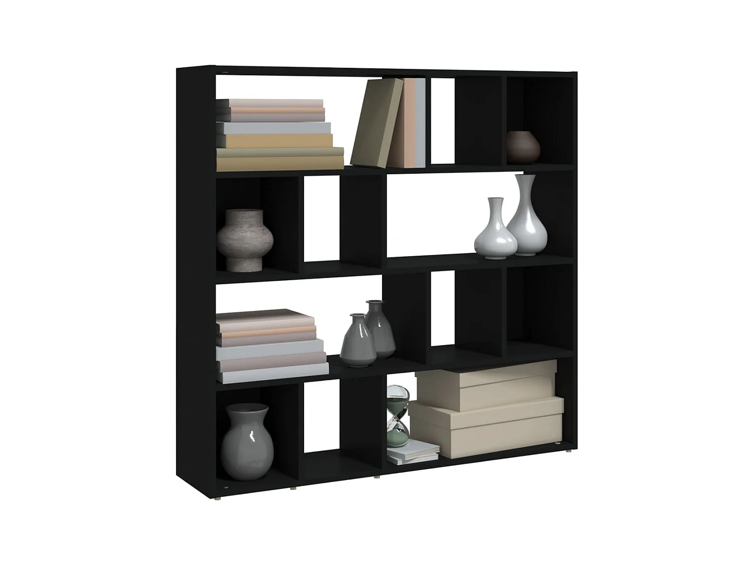 Boekenkast/Scheidingswand Zwart 105x24x102 cm