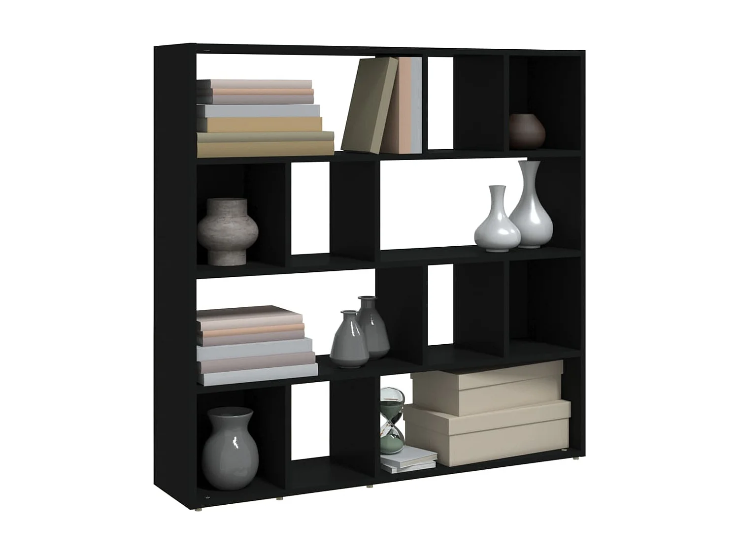 Bibliothèque/Cloison de séparation Noir 105x24x102 cm