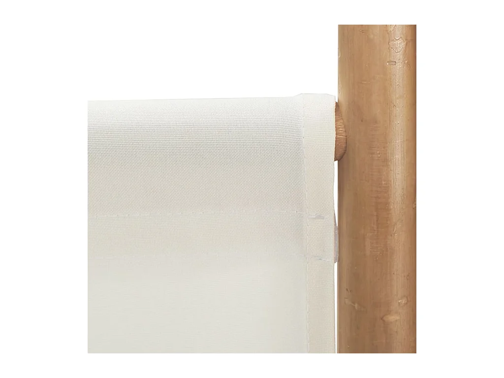 Parete divisoria pieghevole 4 pannelli 160 cm Bambù e tela