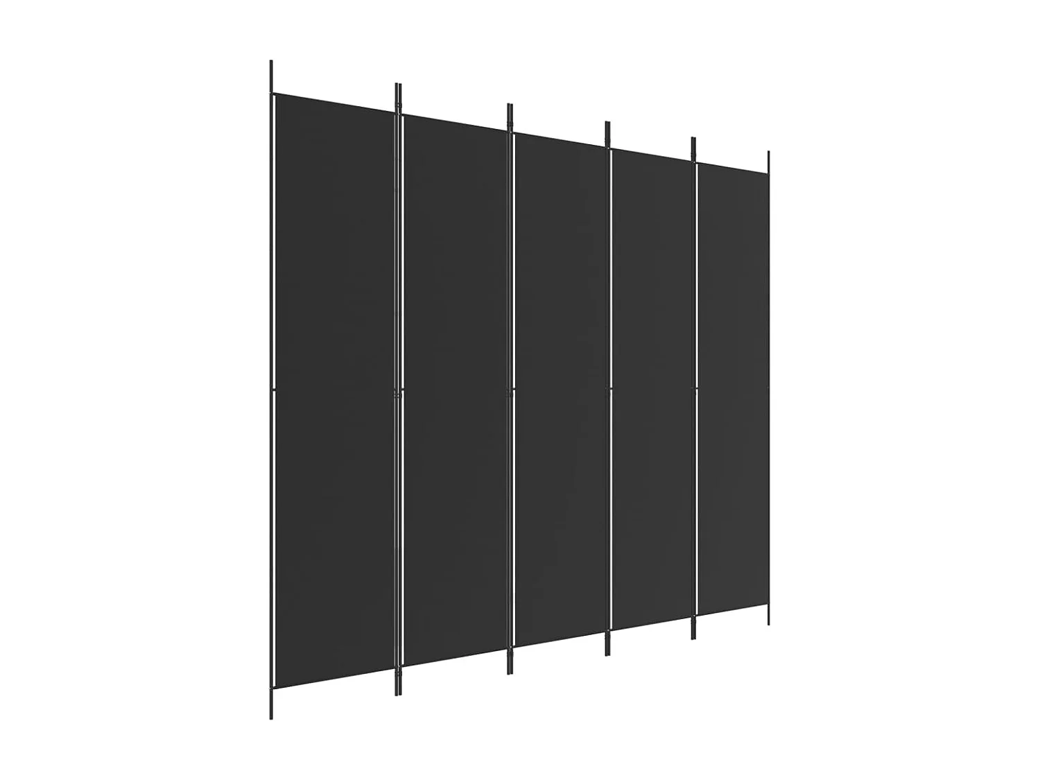 Mampara divisoria de 5 paneles Tela Negra 250x220 cm