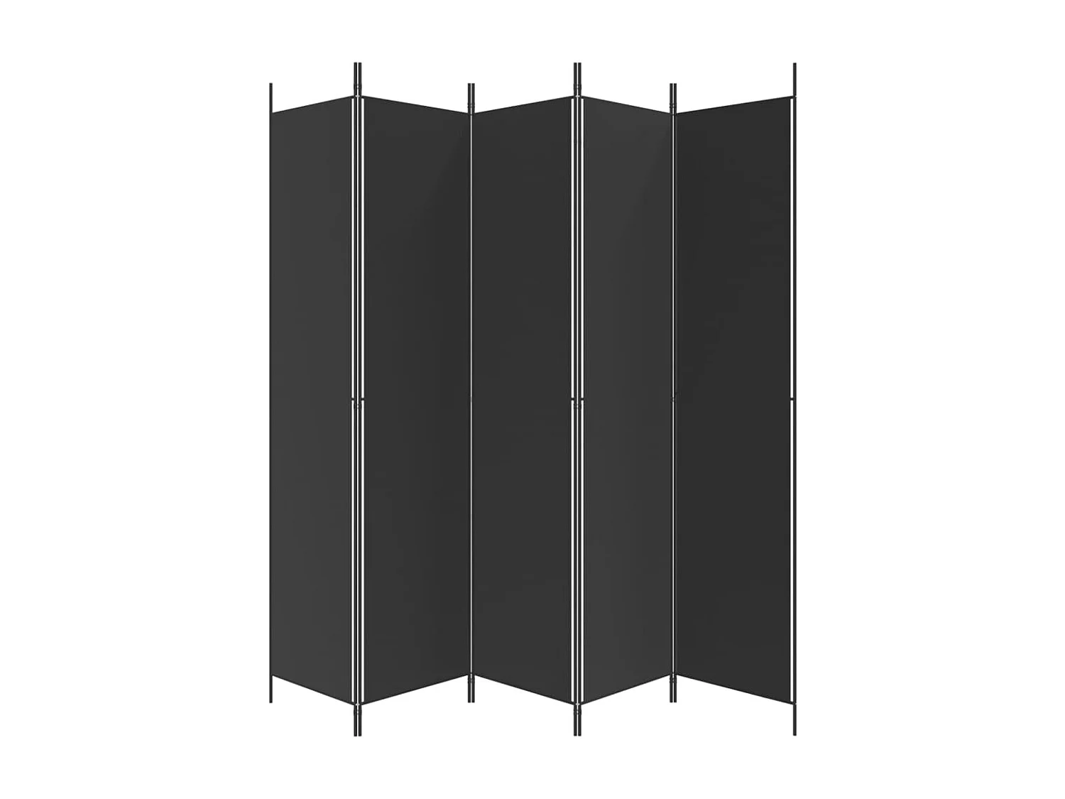 Mampara divisoria de 5 paneles Tela Negra 250x220 cm