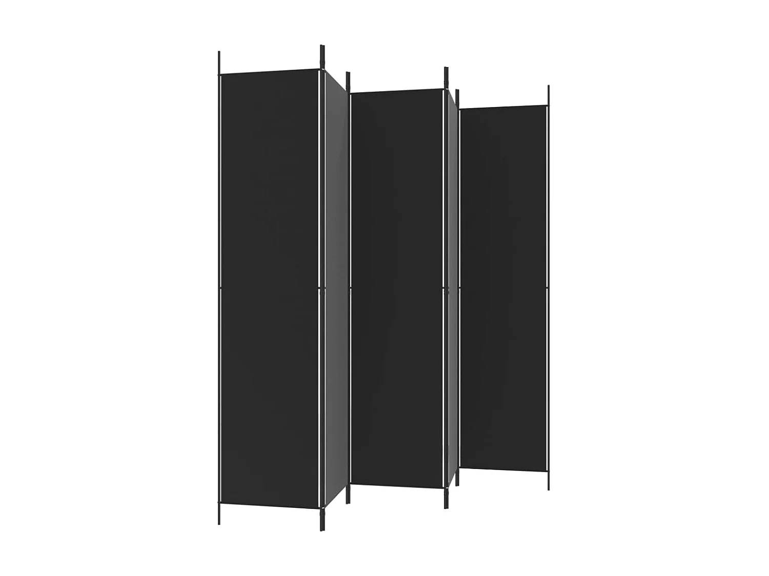 Mampara divisoria de 5 paneles Tela Negra 250x220 cm