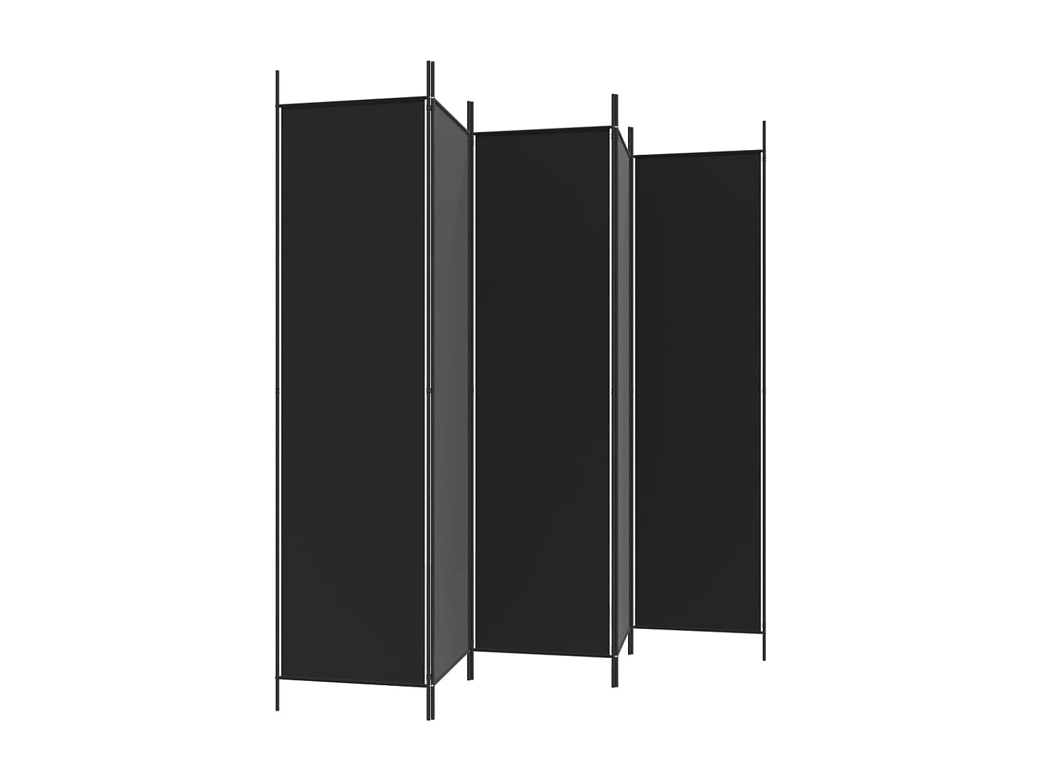 Mampara divisoria de 5 paneles Tela Negra 250x200 cm