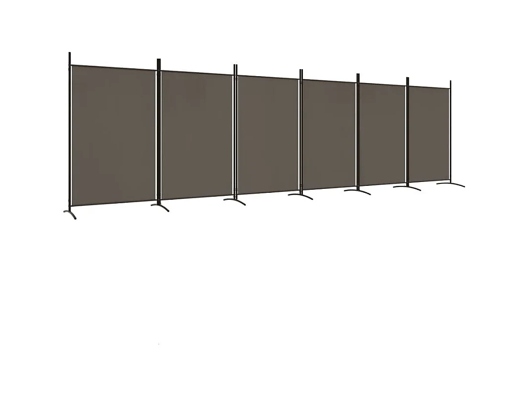6-delige scheidingswand Antraciet 520x180 cm Stof